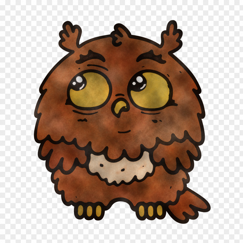 Owl Cartoon Bird Of Prey Brown PNG