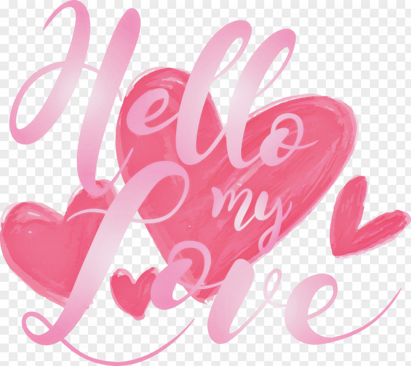 Valentines Day Hello My Love PNG