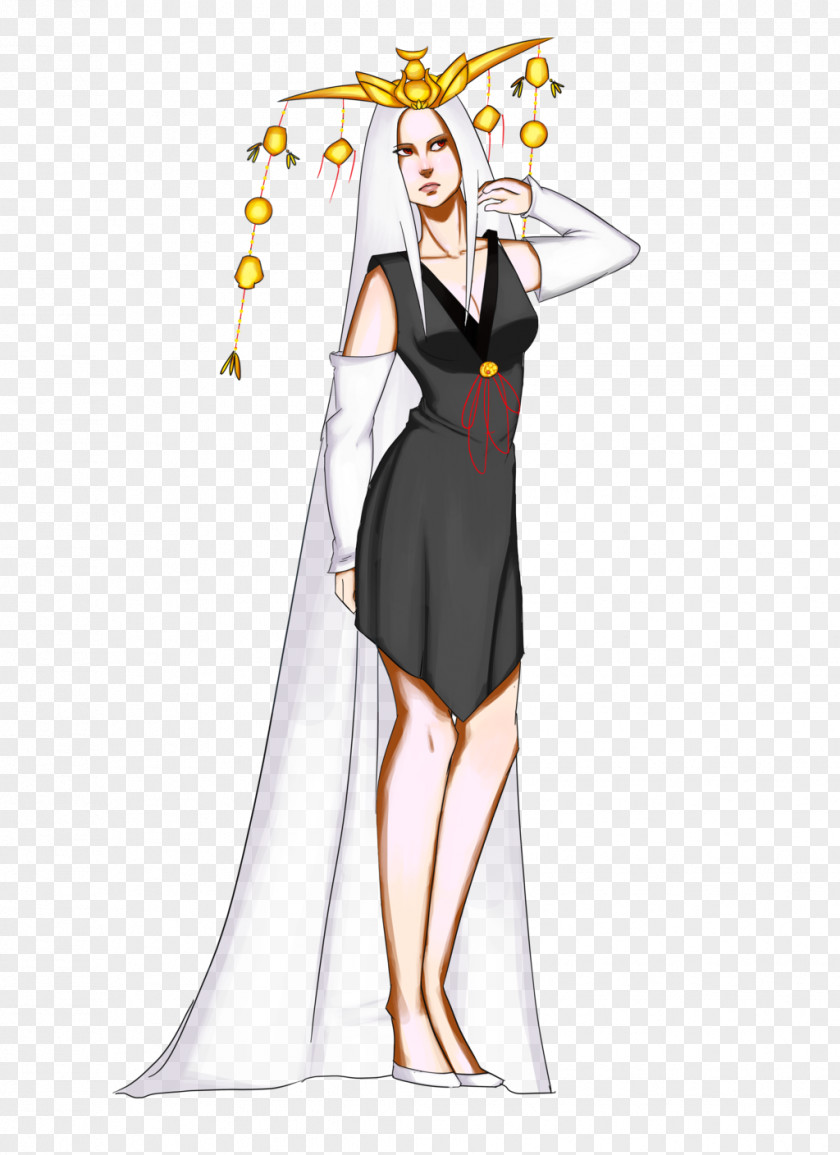 Woman Gown Fashion Design Illustration PNG