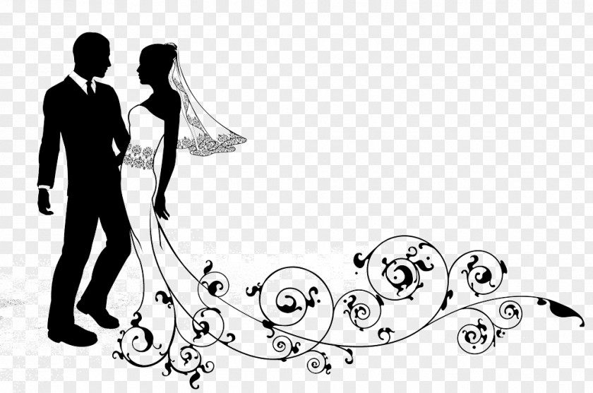 Style Gesture Wedding Silhouette PNG