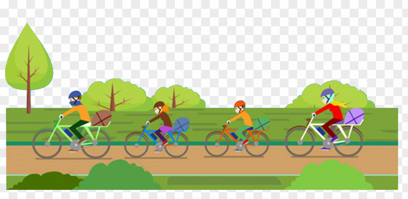 Bicycle Race CorelDRAW Flat Design PNG