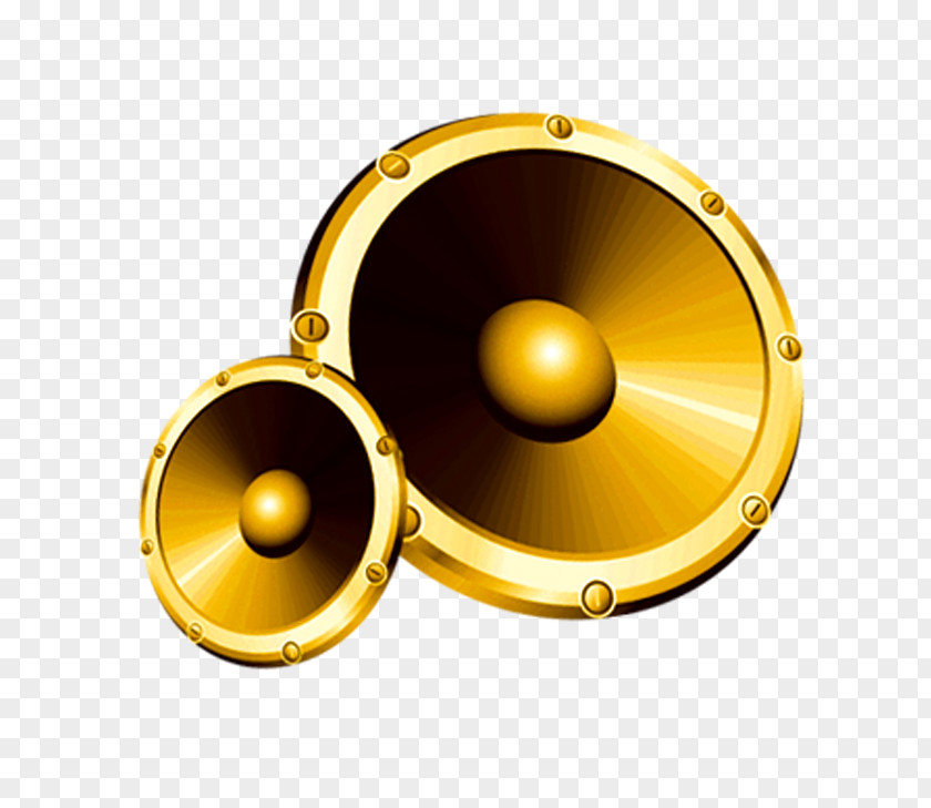 Golden Sound Microphone Loudspeaker PNG
