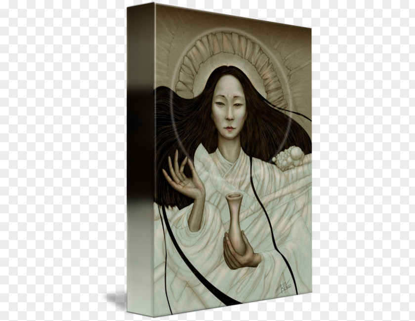 Kuan Yin Gallery Wrap Light Canvas Guanyin Art PNG