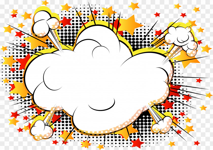 Vector Cloud Comics Explosion Cartoon Comic Book PNG