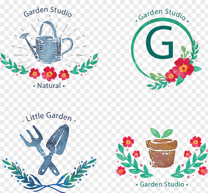 Hand-painted Flowers Vector Gardening Icon PNG
