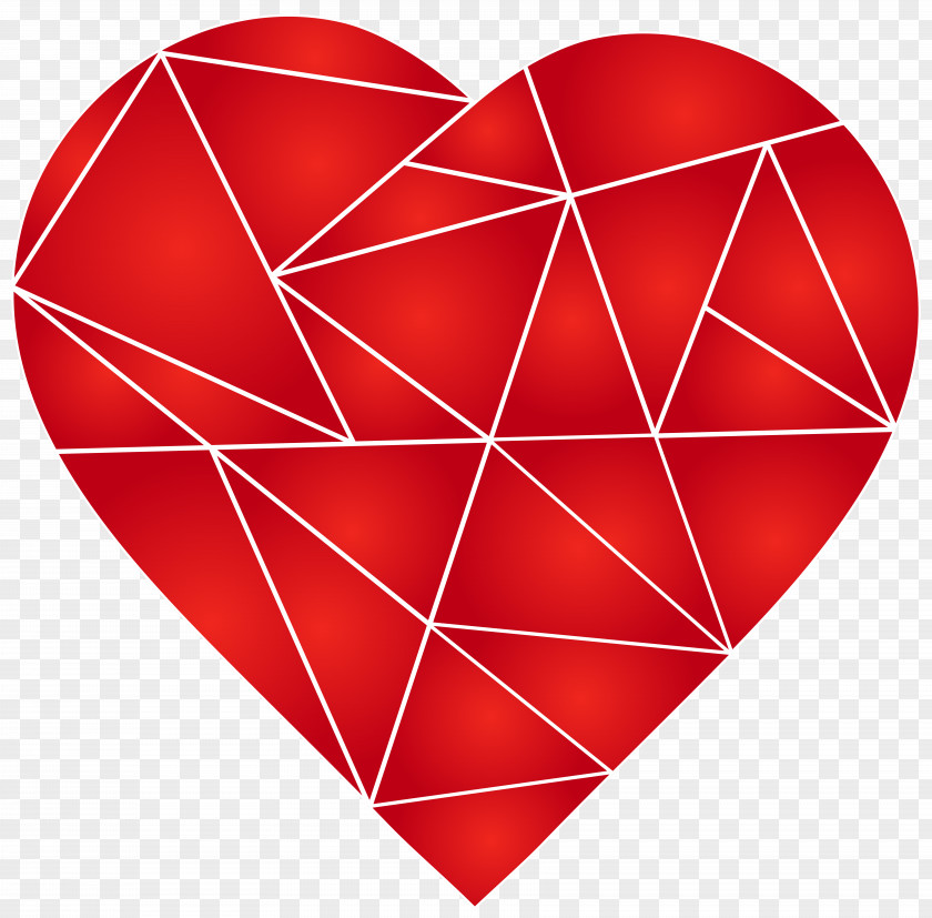 Heart Geometric Shape Valentine's Day PNG