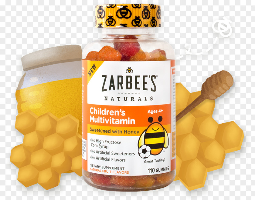 Ingredients Needed Web Banner Zarbee's, Children's Multivitamin, Sweetened With Honey, 110 Gummies Vegetarian Cuisine Product Advertising PNG