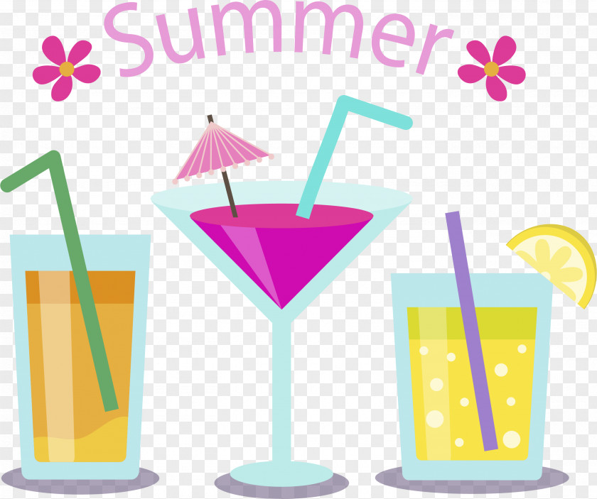 Summer Iced Cocktail Garnish Martini Non-alcoholic Drink Carbonated Water PNG