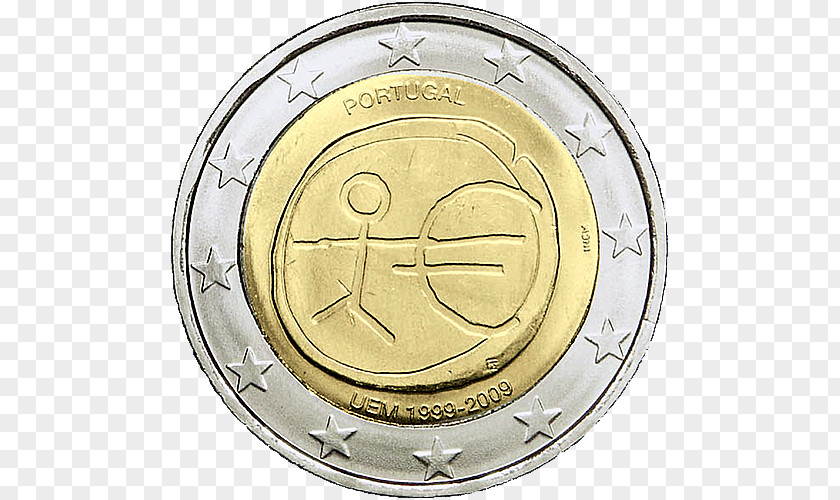 Coin Portuguese Euro Coins Portugal 2 PNG