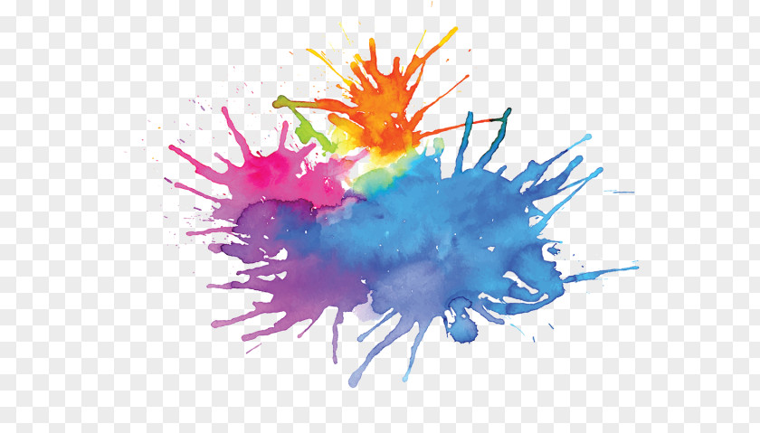 Oil Paint Ink Watercolor Splash Background PNG