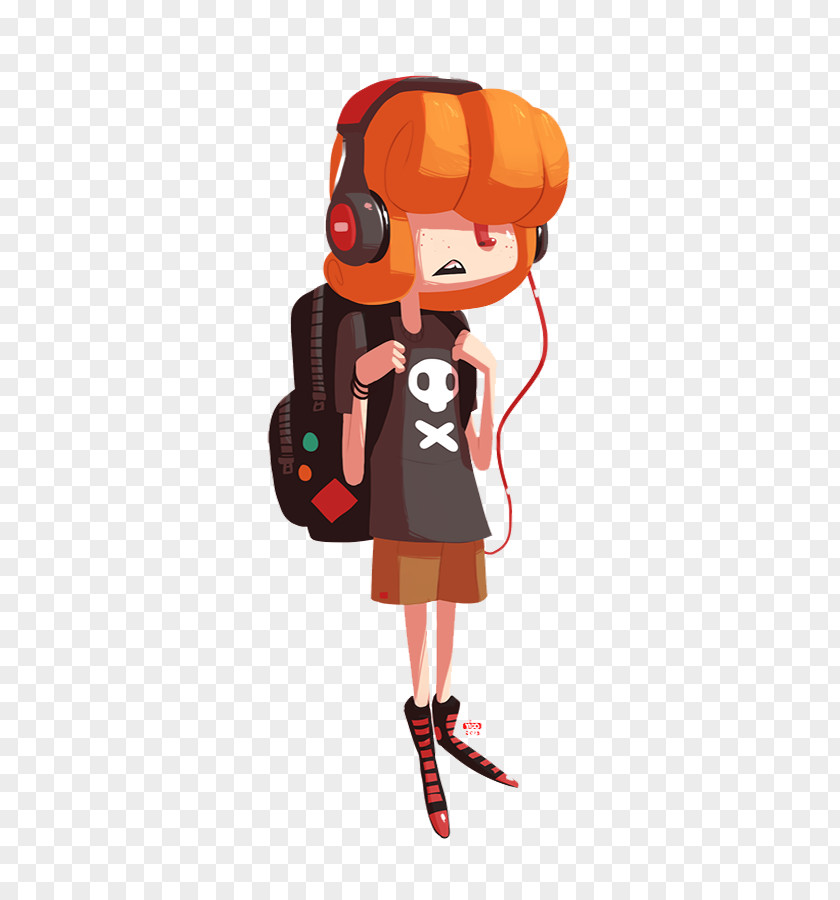 Orange Cartoon Teenager Character Animation Drawing Model Sheet Illustration PNG
