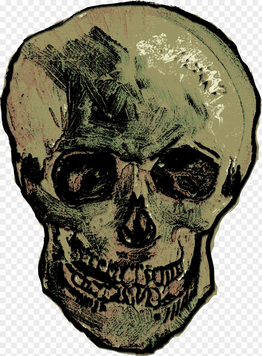 Skull Of A Skeleton With Burning Cigarette Bone PNG