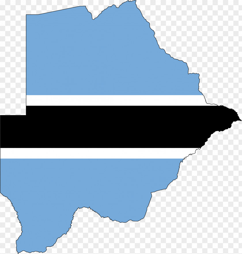 Map Flag Of Botswana File Negara PNG