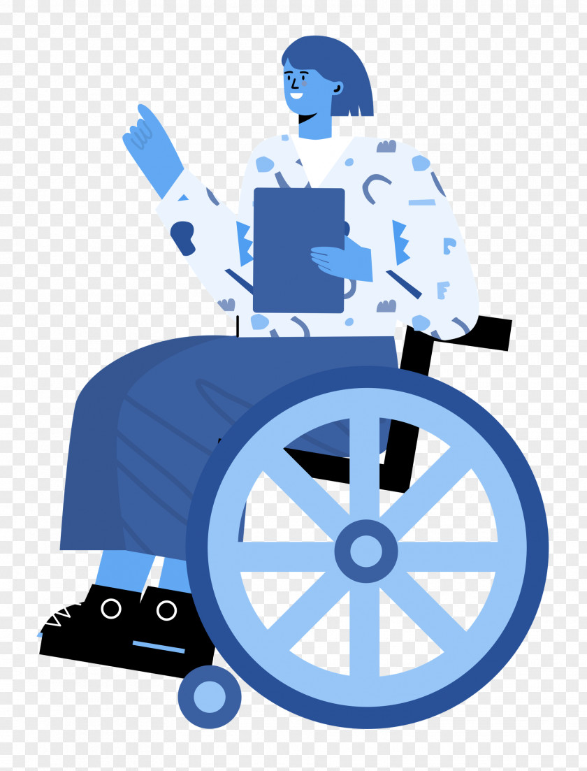 Sitting On Wheelchair Woman Lady PNG