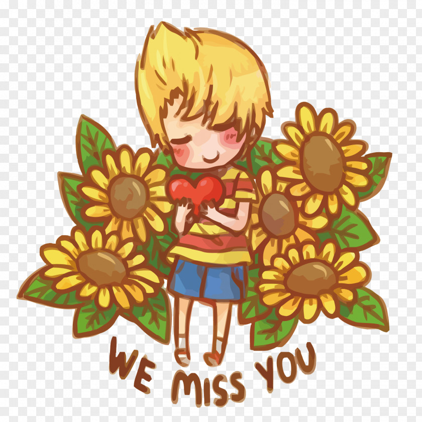 Vector Sunflower Teenager Common Clip Art PNG