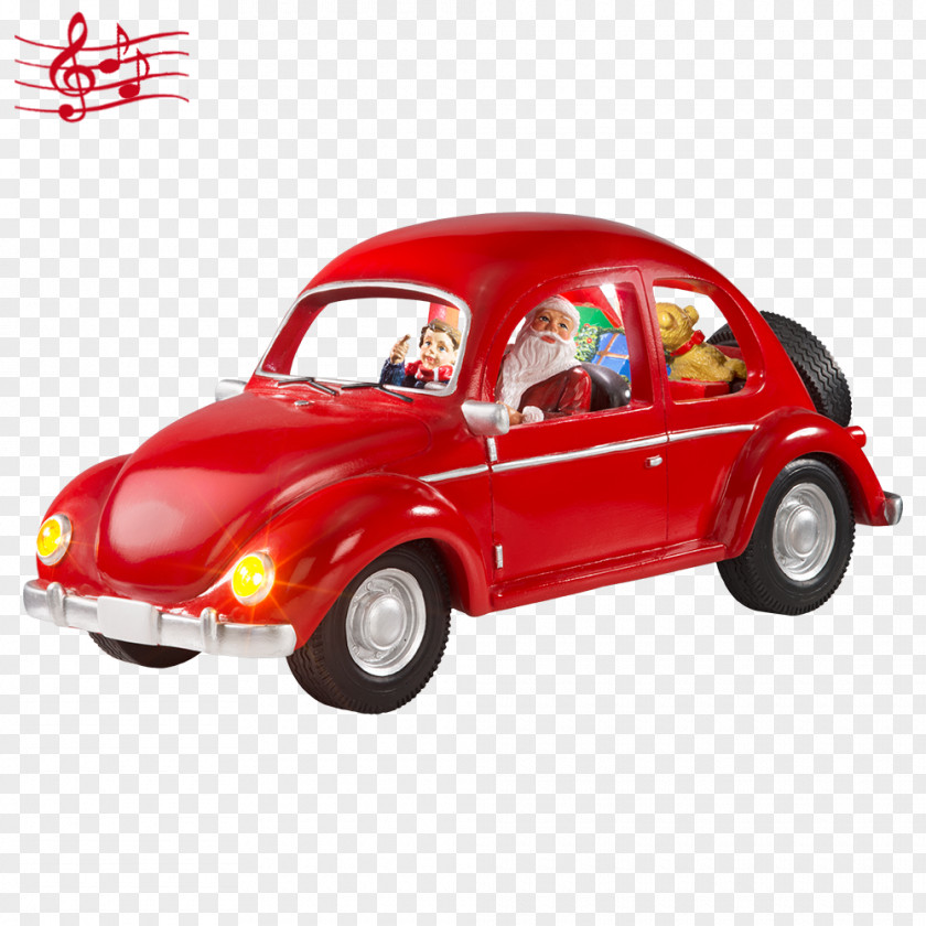 Car Shop Volkswagen Beetle Santa Claus Christmas PNG