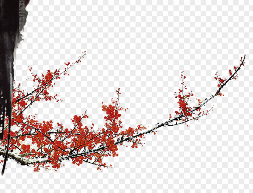 Plum Flower Ink Download If(we) PNG