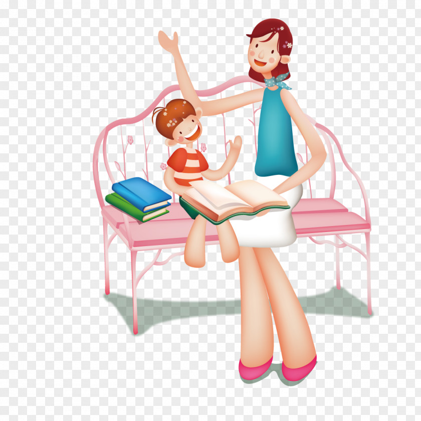 Teach Your Baby's Mother Sitting In A Chair Reading PNG
