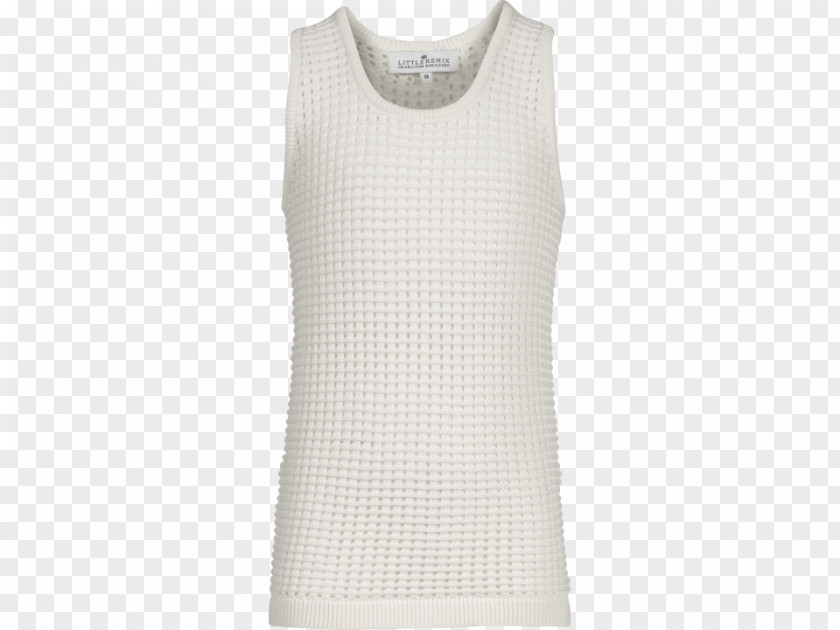White Tank Top Gilets Sleeveless Shirt Dress Neck PNG