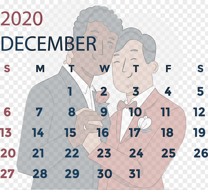 December 2020 Printable Calendar PNG