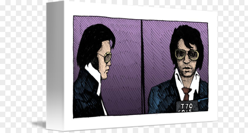 Elvis Presley Cartoon Poster PNG