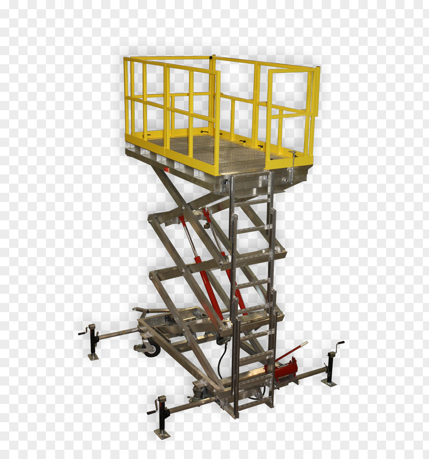 Industrial Worker Aircraft Maintenance Machine Elevator PNG