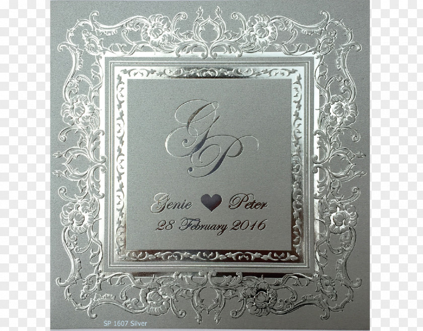 Silver Wedding Invitation Wish List Marriage PNG