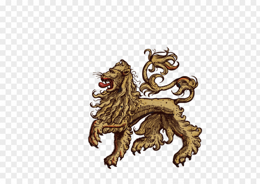 Vector Yellow Lion Heraldry Royalty-free Clip Art PNG