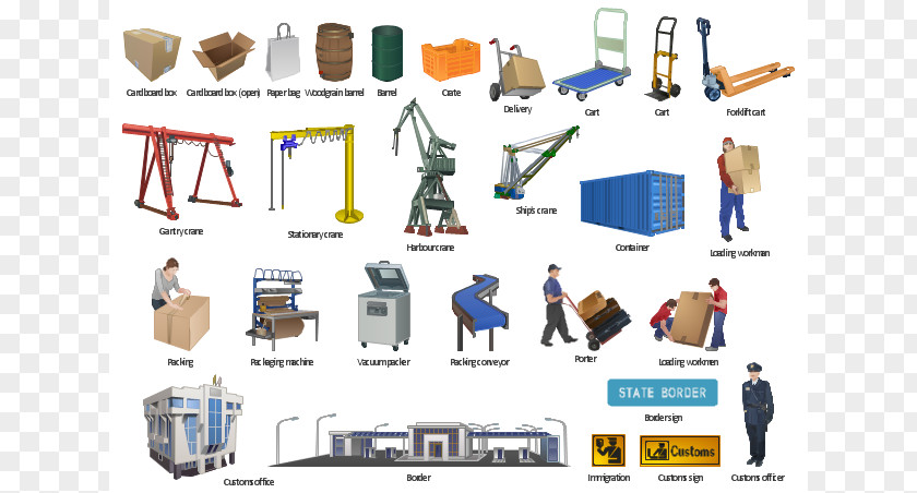 Visio Cliparts Manufacturing Factory Industry Clip Art PNG