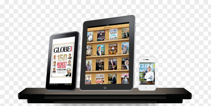 Globe Indonesia Shelf Electronics Multimedia Display Device Advertising PNG