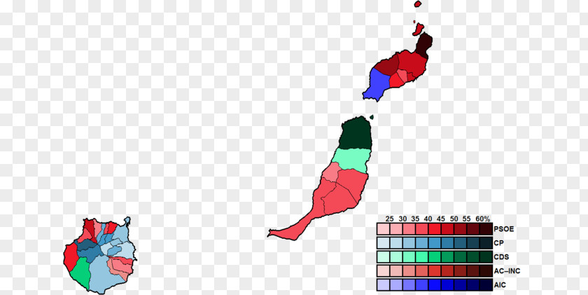 Map Gran Canaria Canarian Parliament La Palma Regional Election, 2019 PNG
