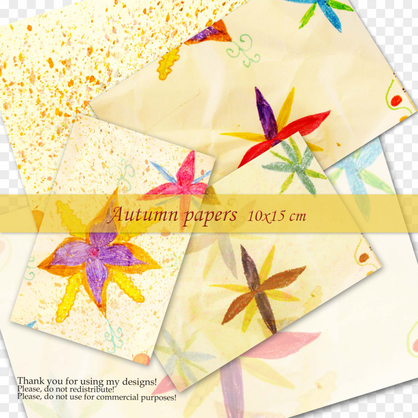 Autumn Time Origami Paper Font PNG