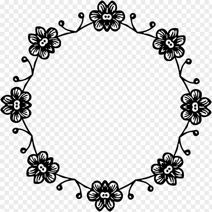 Circle Flower Borders And Frames Picture Clip Art PNG
