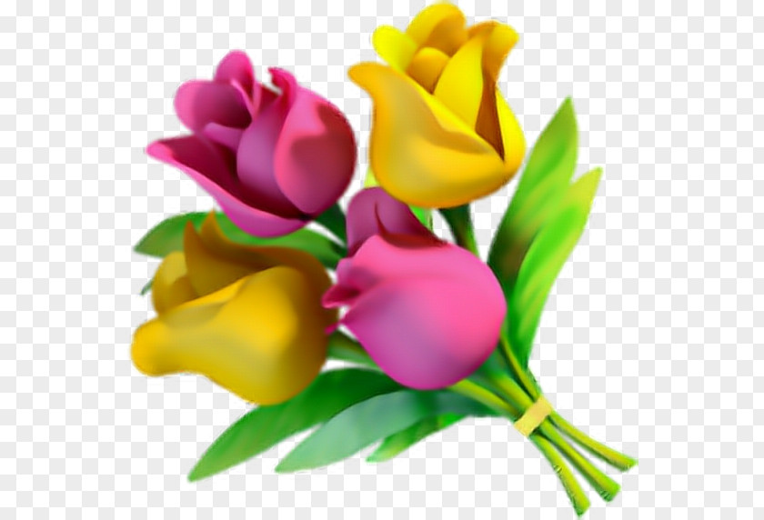 Gold Glitter Flower Bouquet Emoji Heart Emoticon PNG