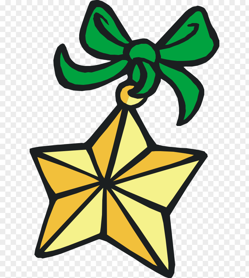 Green Ribbon Star Of Bethlehem Christmas Card Coloring Book PNG