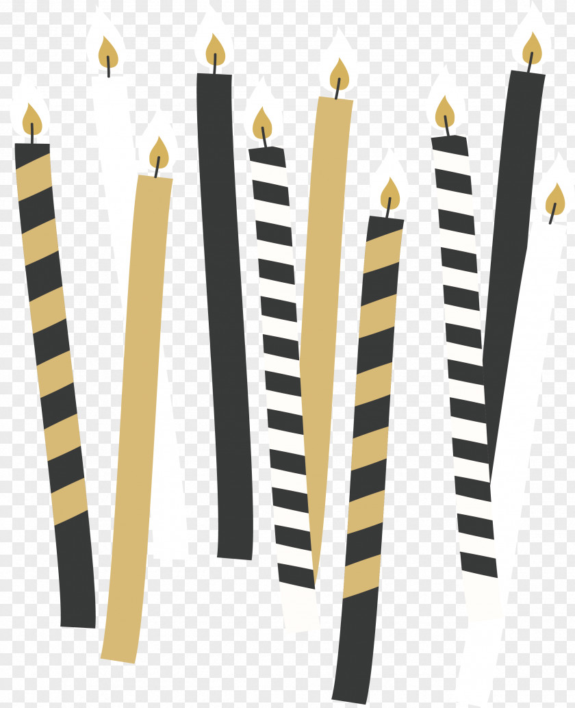 Lit Candles Of Birthday Cake Candle PNG