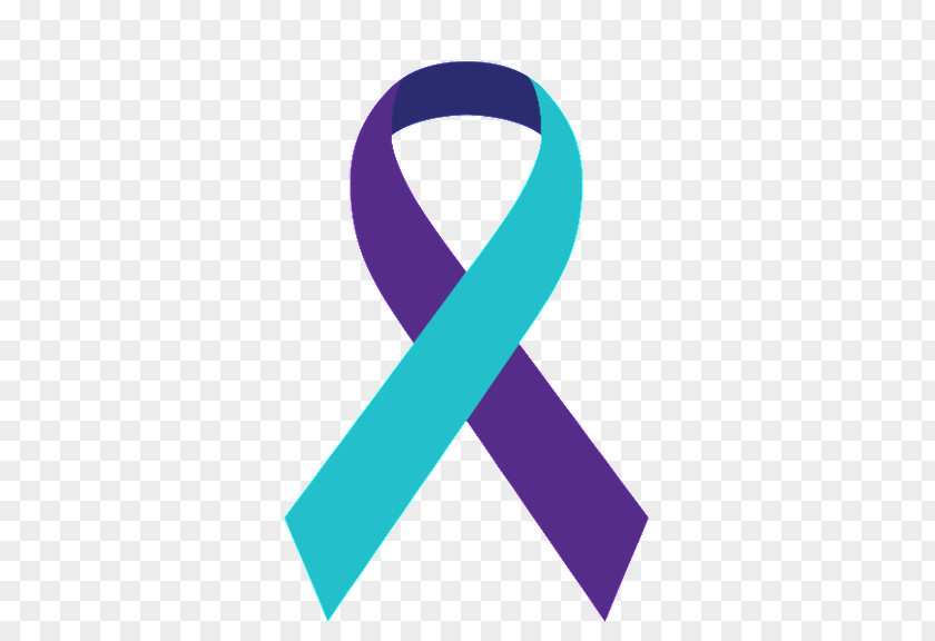 Ribbon Awareness Suicide Prevention Turquoise Purple PNG