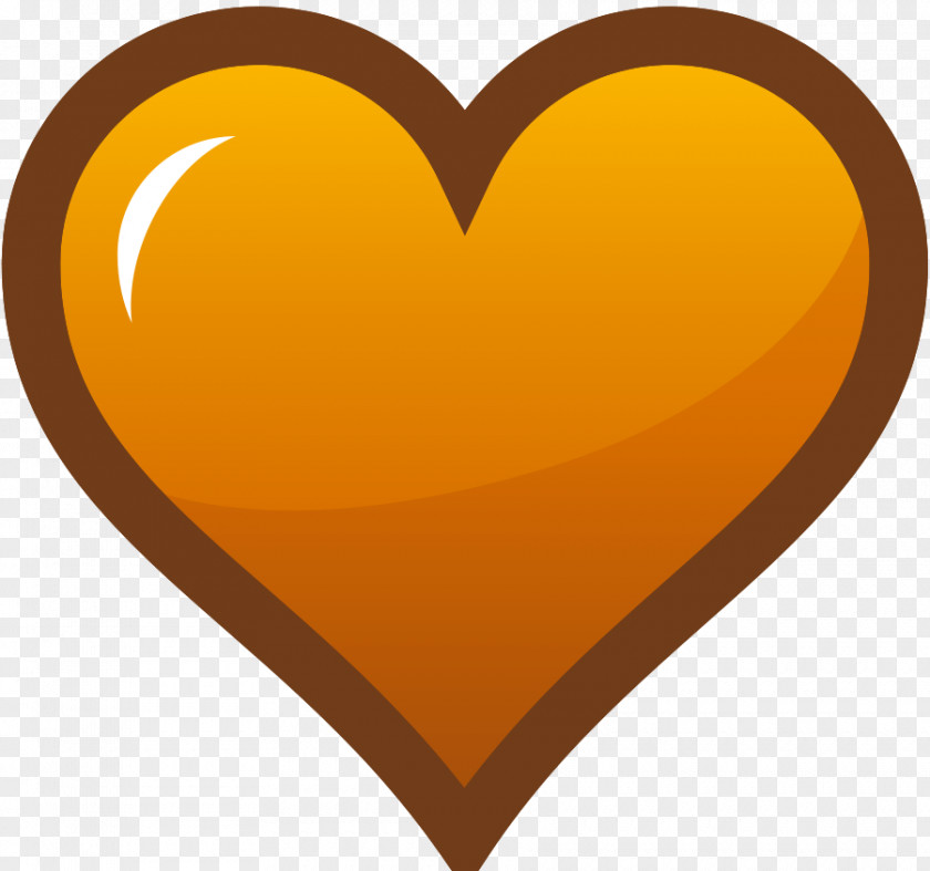 Brown Heart Cliparts Orange Clip Art PNG