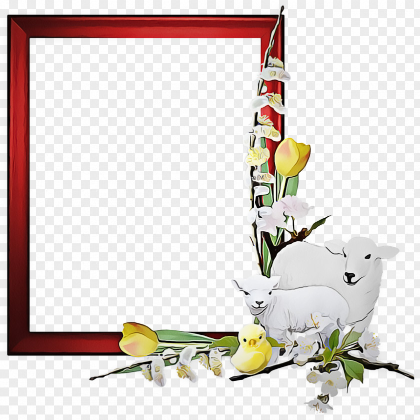 Heart Plant Background Flowers Frame PNG