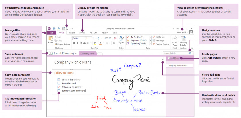 OneNote Microsoft Computer Software Office Note-taking PNG