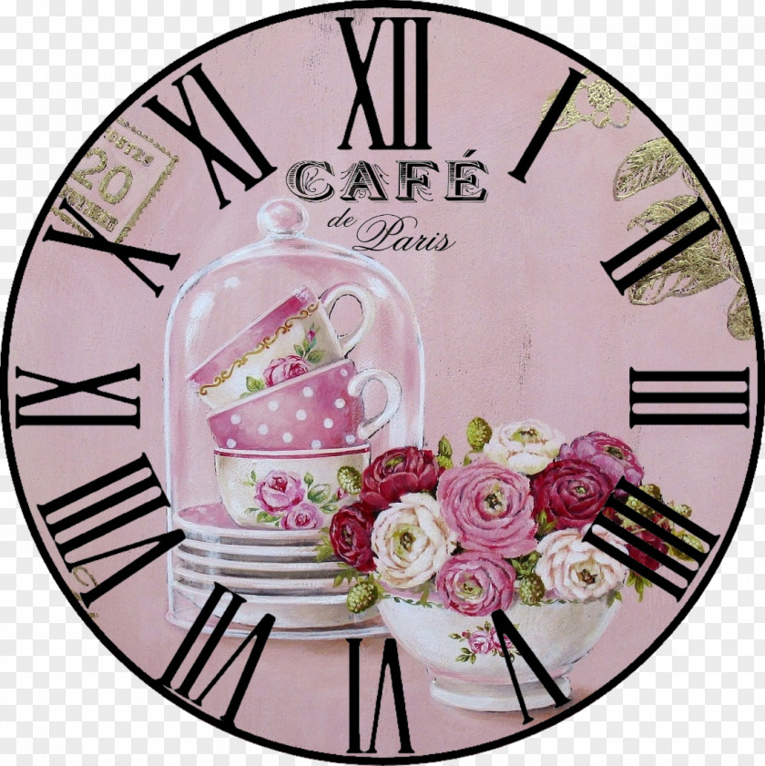 Clock Image Kitchen Vintage Decoupage PNG