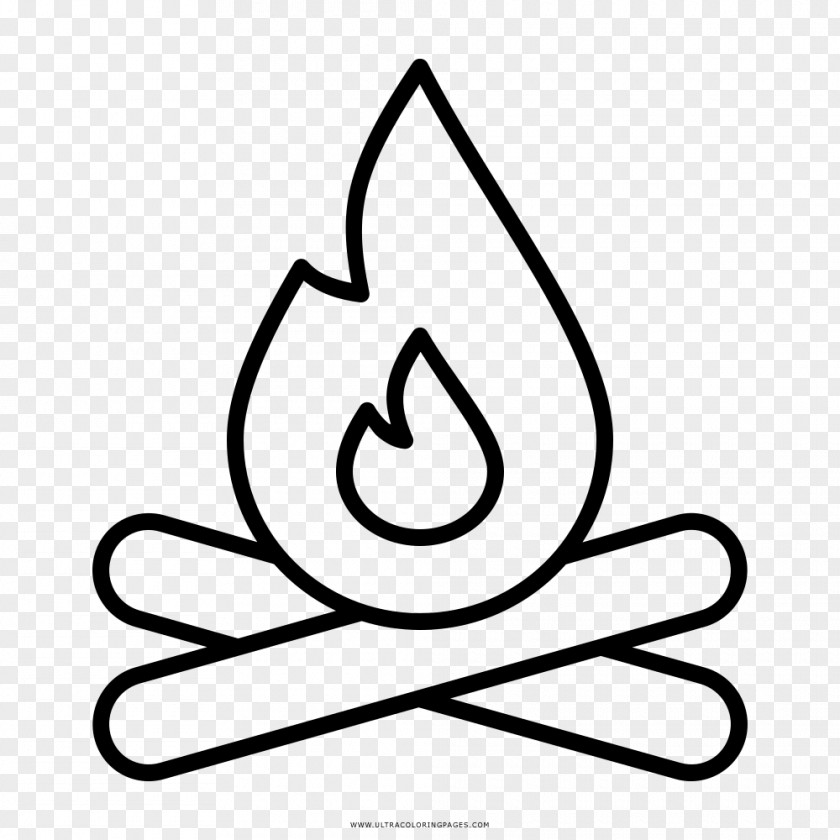 Fogueira Drawing Coloring Book Bonfire Black And White Ausmalbild PNG