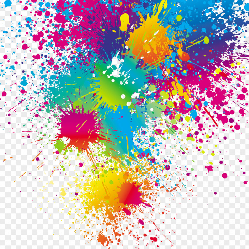 Irregular Paint Creative Printing The Color Run Painting PNG
