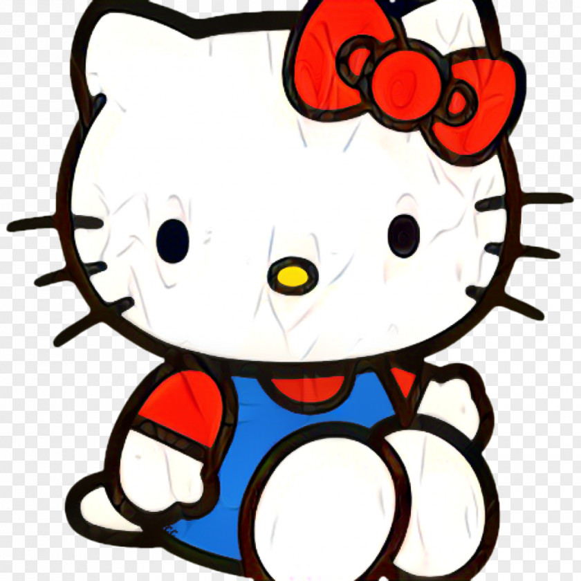 Line Art Cheek Hello Kitty Logo PNG