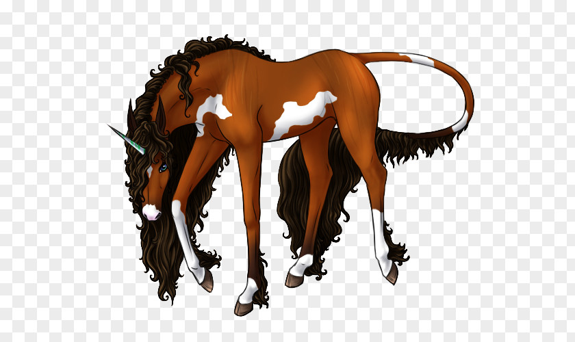 Mustang Mane Stallion Rein Halter PNG