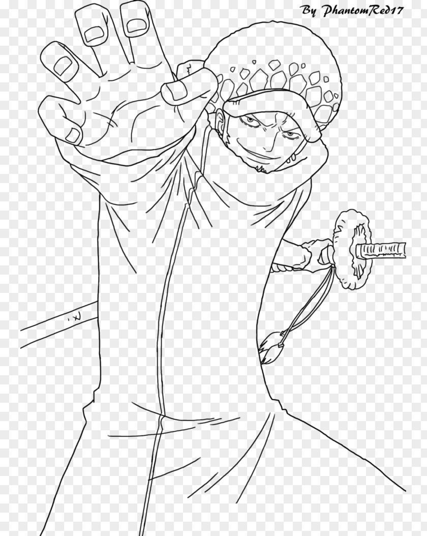 One Piece Trafalgar D. Water Law Line Art Monkey Luffy Roronoa Zoro Drawing PNG