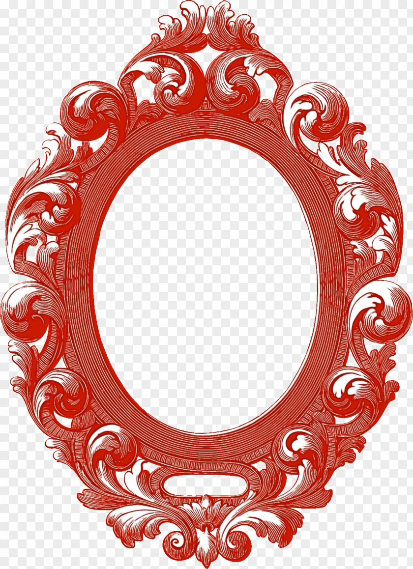 Oval Mirror Frame Wedding PNG