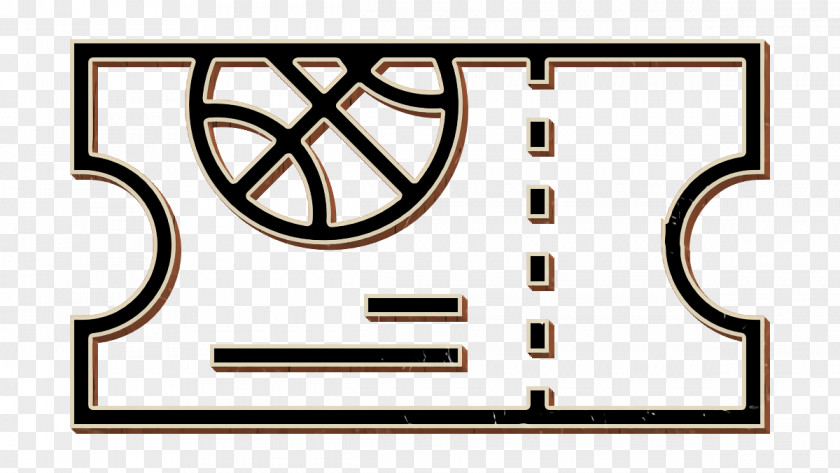 Rectangle Ticket Icon Basketball Sport PNG