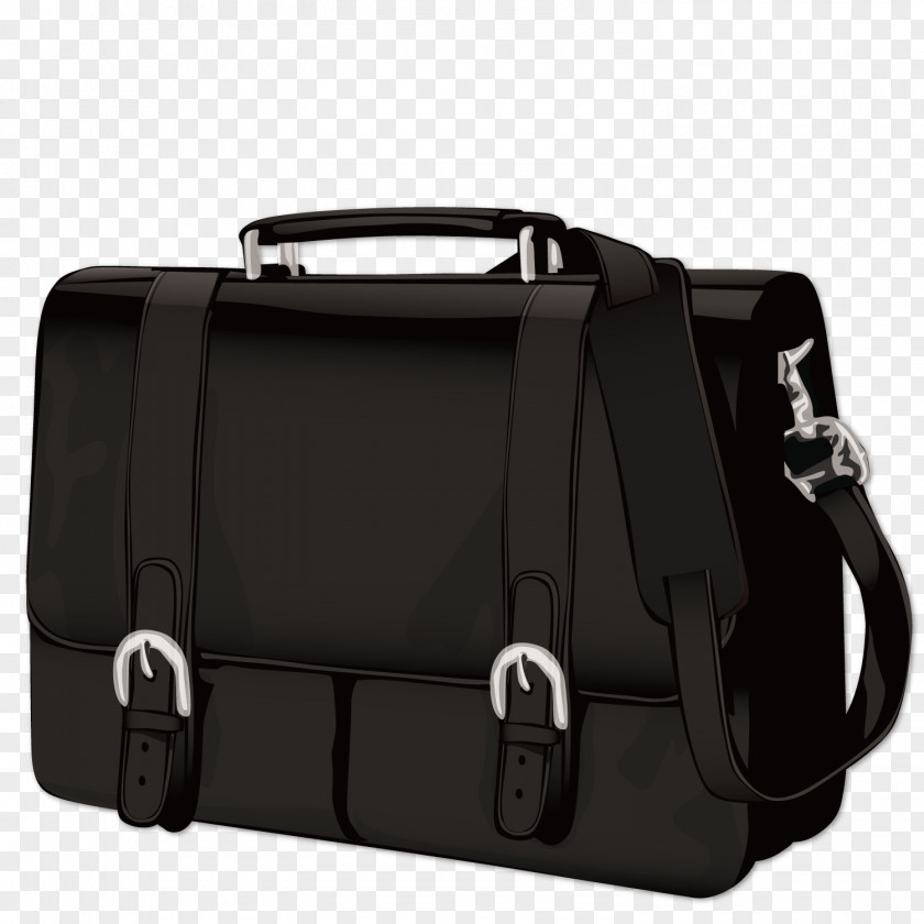 Vector Black Bag Briefcase Satchel PNG