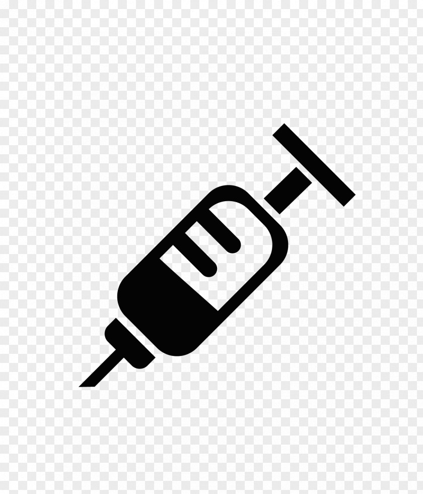 Black And White Medical Syringe Material Medicine Body Odor Icon PNG